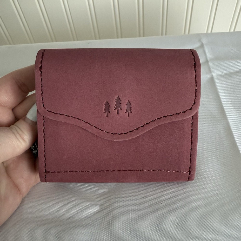 Portland Leather Goods Dusty Rose Pink Small Bozeman Folding Wallet Card Case